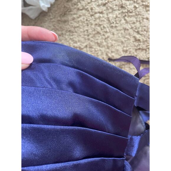 Temptation Rainbow Drops Satin Maxi Gown Strapless Multicolor Sz 8 - Picture 13 of 13